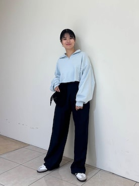 「kbf_ootd」｜「アイテム（スウェット）」を使った、yuuu1111naさん（レディース・158cm）の冬コーディネート