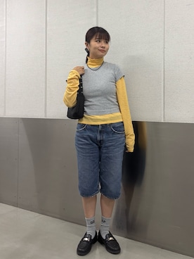 「SMELLY（スメリー）のアイテム」を使った、ユウナさん（レディース・159cm）の秋コーディネート
