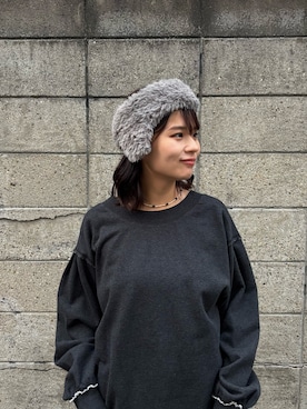 「アイテム（ヘアバンド）」を使った、ユウナさん（レディース・158cm）の秋コーディネート