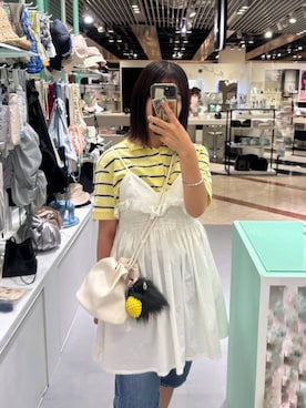 「バッグ」｜「アイテム（アクセサリー）」を使った、yuuu1111naさん（レディース・159cm）の夏コーディネート