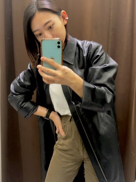 LAGUA GEM(ラグアジェム)の「F/LEATHER LONG COAT(その他アウター ...