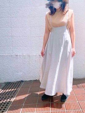 「おとなコーデ」｜「アイテム（サロペット/オーバーオール）」を使った、Ｒchanさん（レディース・157cm）の夏コーディネート