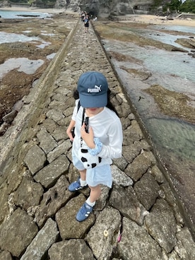 「PUMA（プーマ）のアイテム（キャップ）」を使った、柊希さん（レディース・158cm）の秋コーディネート