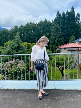 「AS KNOW AS PINKY（アズノゥアズピンキー）のアイテム（サンダル）」を使った、yoandmiaさん（レディース・165cm）の夏コーディネート