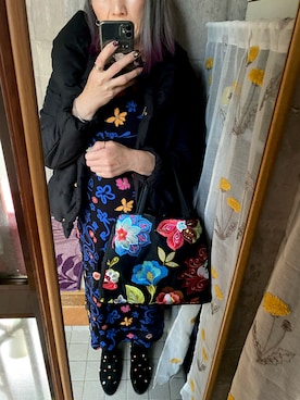 「Desigual（デシグアル）のアイテム（ワンピース/ドレス）」を使った、yoandmiaさん（レディース・165cm）の秋コーディネート