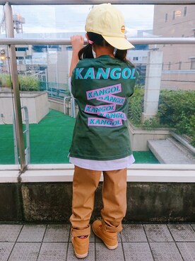 「MPS（エムピーエス）のアイテム（帽子）」を使った、yuuさん（キッズ・120cm）の夏コーディネート