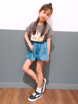 「キュロット」｜「アイテム（その他）」を使った、yuuさん（キッズ・125cm）の夏コーディネート