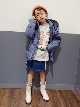「CAMP7（キャンプセブン）のアイテム（ジャケット/アウター）」を使った、yuuさん（キッズ・120cm）の秋コーディネート