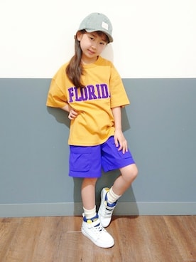 「CAMP7（キャンプセブン）のアイテム」を使った、yuuさん（キッズ・125cm）の夏コーディネート