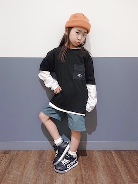 「CAMP7（キャンプセブン）のアイテム」を使った、yuuさん（キッズ・120cm）の春コーディネート