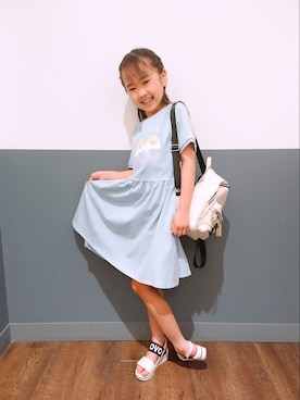 「Lee（リー）のアイテム（ワンピース）」を使った、yuuさん（キッズ・123cm）の春コーディネート