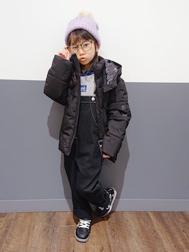 「CAMP7（キャンプセブン）のアイテム（ジャケット/アウター）」を使った、yuuさん（キッズ・120cm）の冬コーディネート