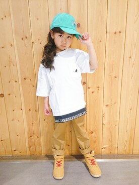 「MPS（エムピーエス）のアイテム（帽子）」を使った、yuuさん（キッズ・120cm）の秋コーディネート