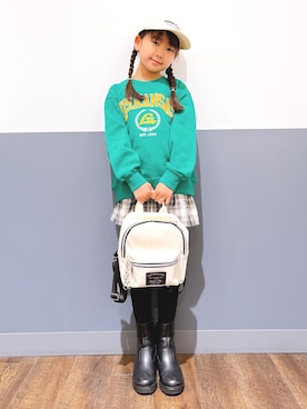 「インスタフォローしてね！」｜yuuさん（キッズ・123cm）の冬コーディネート