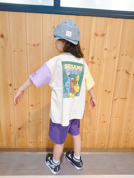 「COLEMAN（コールマン）のアイテム（キャップ）」を使った、yuuさん（キッズ・120cm）の夏コーディネート