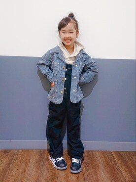 「Lee（リー）のアイテム（ジャケット/アウター）」を使った、yuuさん（キッズ・125cm）の春コーディネート