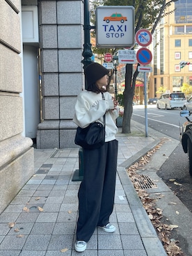 「CANAL JEAN（キャナルジーン）のアイテム（セットアップ）」を使った、JOY☺︎さん（レディース・155cm）の冬コーディネート