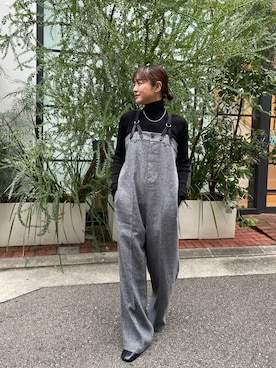 「CANAL JEAN（キャナルジーン）のアイテム（サロペット/オーバーオール）」を使った、JOY☺︎さん（レディース・155cm）の秋コーディネート
