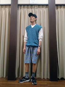 「FedEX（フェデックス）のアイテム（帽子）」を使った、いっぺーさん（メンズ・173cm）の夏コーディネート