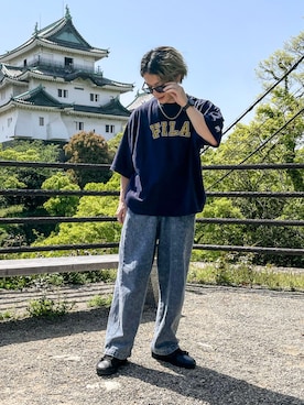 「FILA（フィラ）のアイテム（トップス）」を使った、piroshさん（メンズ・169cm）の春コーディネート