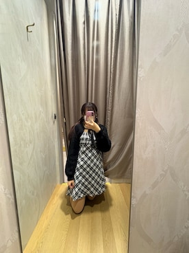 「ガーリーコーデ」｜harukaさん（レディース・155cm）の冬コーディネート