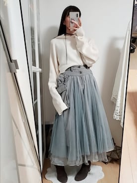 mmmm_さん(レディース・159cm)の冬コーディネート