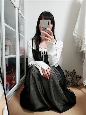 「no brand（ノーブランド）のアイテム（ワンピース/ドレス）」を使った、mmmm_さん（レディース・159cm）の春コーディネート