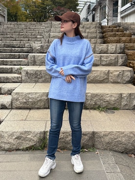 「arth（アース）のアイテム（キャップ）」を使った、RIKOさん（レディース・160cm）の秋コーディネート