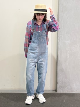 「OVERRIDE（オーバーライド）のアイテム」を使った、RIKOさん（レディース・160cm）の春コーディネート