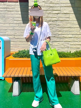 「PBLIM（ページボーイリム）のアイテム（スラックス）」を使った、miiiiさん（レディース・169cm）の秋コーディネート