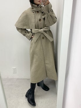 「OLIVE des OLIVE（オリーブデオリーブ）のアイテム（チェスターコート）」を使った、s13_oliveさん（レディース・158cm）の夏コーディネート