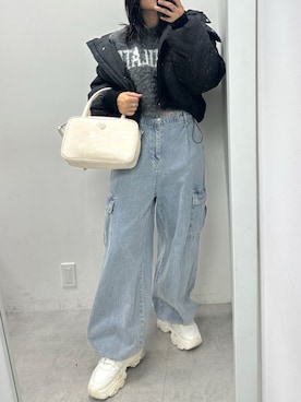 「OLIVE des OLIVE（オリーブデオリーブ）のアイテム（ダウンジャケット/コート）」を使った、s13_oliveさん（レディース・158cm）の秋コーディネート