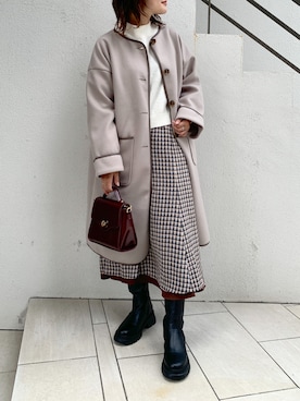「OLIVE des OLIVE（オリーブデオリーブ）のアイテム（ノーカラーコート）」を使った、s13_oliveさん（レディース・158cm）の秋コーディネート