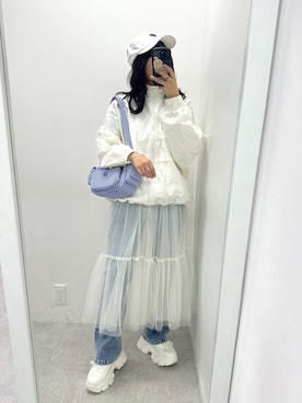 「OLIVE des OLIVE（オリーブデオリーブ）のアイテム（帽子）」を使った、s13_oliveさん（レディース・158cm）の春コーディネート