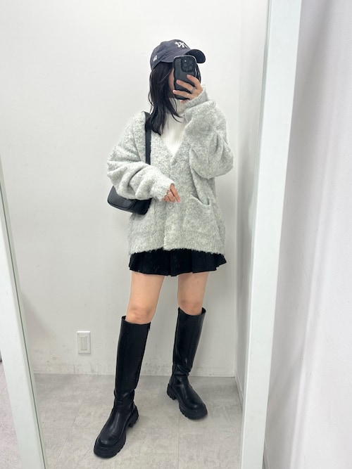 OLIVE des OLIVE ブラックロングブーツ セール】【S・M・Lサイズ展開】バックレースアップロングブーツ