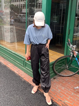 「スクエアトゥ」｜「アイテム（キャップ）」を使った、s13_oliveさん（レディース・158cm）の夏コーディネート
