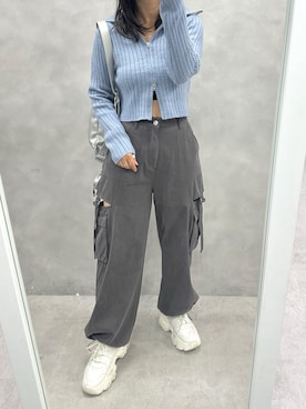 「アイテム（ボディバッグ/ウエストポーチ、シルバー系）」を使った、s13_oliveさん（レディース・158cm）の秋コーディネート