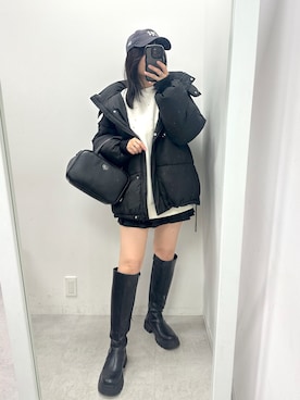 「OLIVE des OLIVE（オリーブデオリーブ）のアイテム（ダウンジャケット/コート）」を使った、s13_oliveさん（レディース・158cm）の冬コーディネート