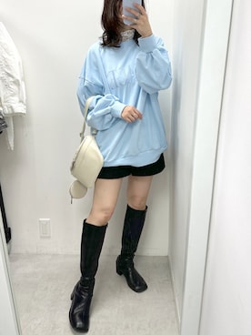 「タートルネック」｜「アイテム（ボディバッグ/ウエストポーチ）」を使った、s13_oliveさん（レディース・158cm）の冬コーディネート
