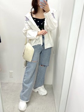 「OLIVE des OLIVE（オリーブデオリーブ）のアイテム（マウンテンパーカー）」を使った、s13_oliveさん（レディース・158cm）の冬コーディネート