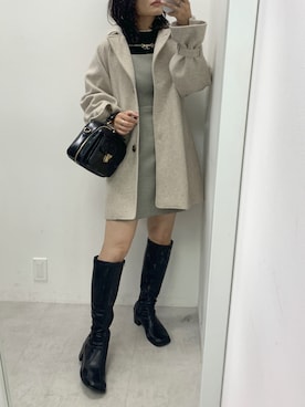 「スクエアトゥ」｜「アイテム（ステンカラーコート）」を使った、s13_oliveさん（レディース・158cm）の秋コーディネート