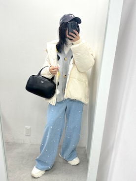 「OLIVE des OLIVE（オリーブデオリーブ）のアイテム（ダウンジャケット/コート）」を使った、s13_oliveさん（レディース・158cm）の冬コーディネート