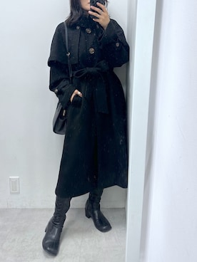 「OLIVE des OLIVE（オリーブデオリーブ）のアイテム（ステンカラーコート）」を使った、s13_oliveさん（レディース・158cm）の夏コーディネート