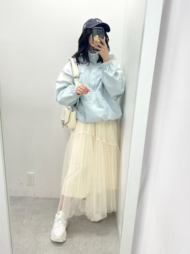 「OLIVE des OLIVE（オリーブデオリーブ）のアイテム（マウンテンパーカー）」を使った、s13_oliveさん（レディース・158cm）の冬コーディネート