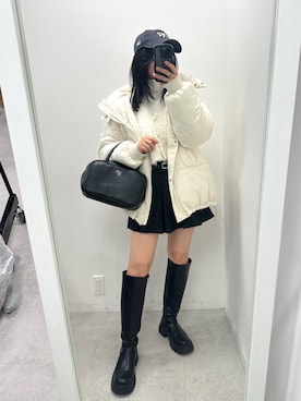 「OLIVE des OLIVE（オリーブデオリーブ）のアイテム（ダウンジャケット/コート）」を使った、s13_oliveさん（レディース・158cm）の冬コーディネート