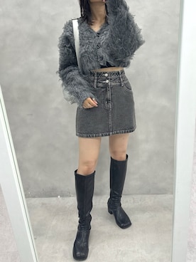 「アイテム（ボディバッグ/ウエストポーチ、シルバー系）」を使った、s13_oliveさん（レディース・158cm）の秋コーディネート