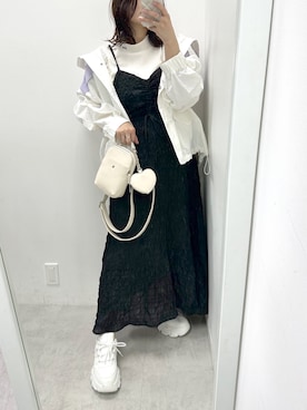 「OLIVE des OLIVE（オリーブデオリーブ）のアイテム（マウンテンパーカー）」を使った、s13_oliveさん（レディース・158cm）の春コーディネート