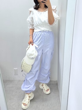 「OLIVE des OLIVE（オリーブデオリーブ）のアイテム（帽子）」を使った、s13_oliveさん（レディース・158cm）の夏コーディネート
