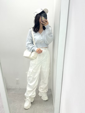 「OLIVE des OLIVE（オリーブデオリーブ）のアイテム（帽子）」を使った、s13_oliveさん（レディース・158cm）の春コーディネート