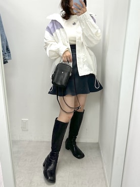 「OLIVE des OLIVE（オリーブデオリーブ）のアイテム（マウンテンパーカー）」を使った、s13_oliveさん（レディース・158cm）の冬コーディネート